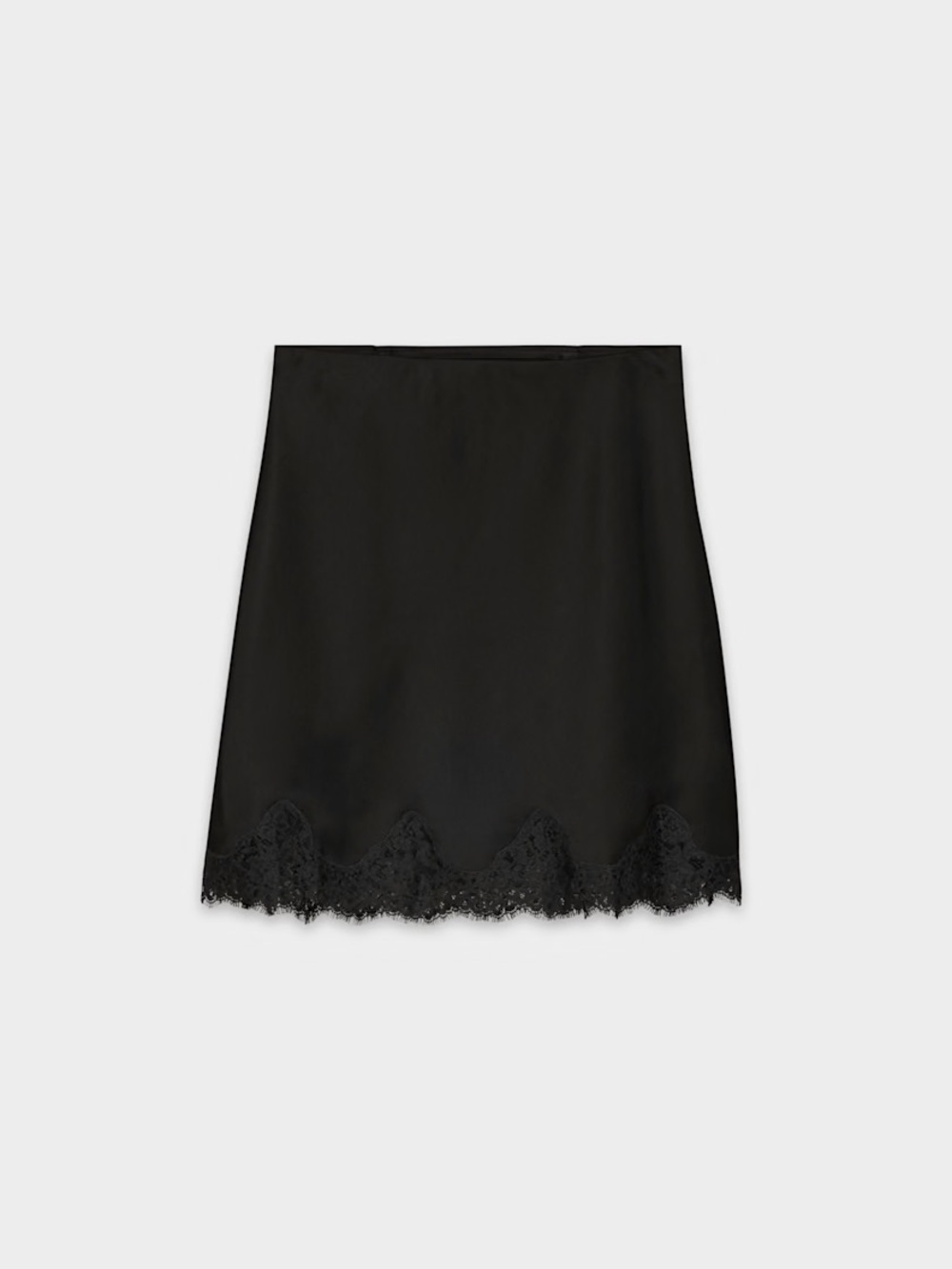 Aritzia Elegant Black Lace-Hem Women's Skirt